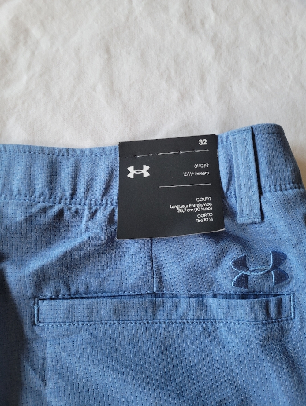 NWT Under Armour Men's Sky Blue Flat Front Performance Shorts Size 32 - Picture 5 of 10